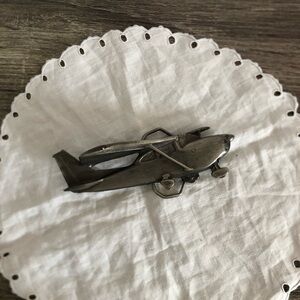 Vtg 1980 J718 Airplane Belt Buckle